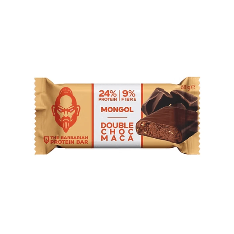 Nomadi The Barbarian Raw Bar Double Choc – Raw Bar - Βιολογική Ωμή Μπάρα Πρωτεΐνης με Διπλή Σοκολάτα 68g