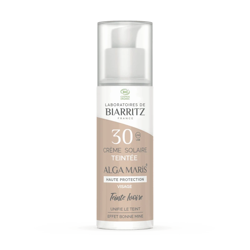 Αντηλιακή Κρέμα Προσώπου Με Χρώμα SFP30 (BIO) Ivory - Laboratoires de Biarritz 50ml